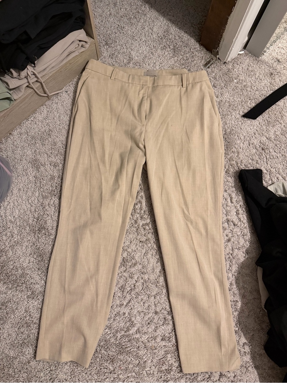 H&M Beige Tailored Dress Pants